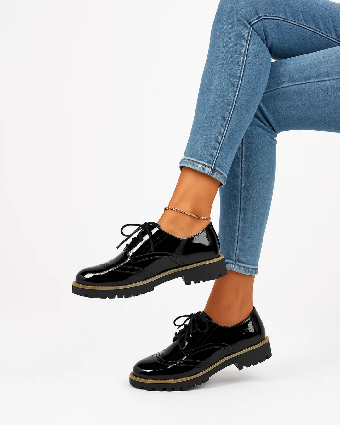 Alice scarpe stringate donna con decorazioni brogue e suola carrarmato, foto 2