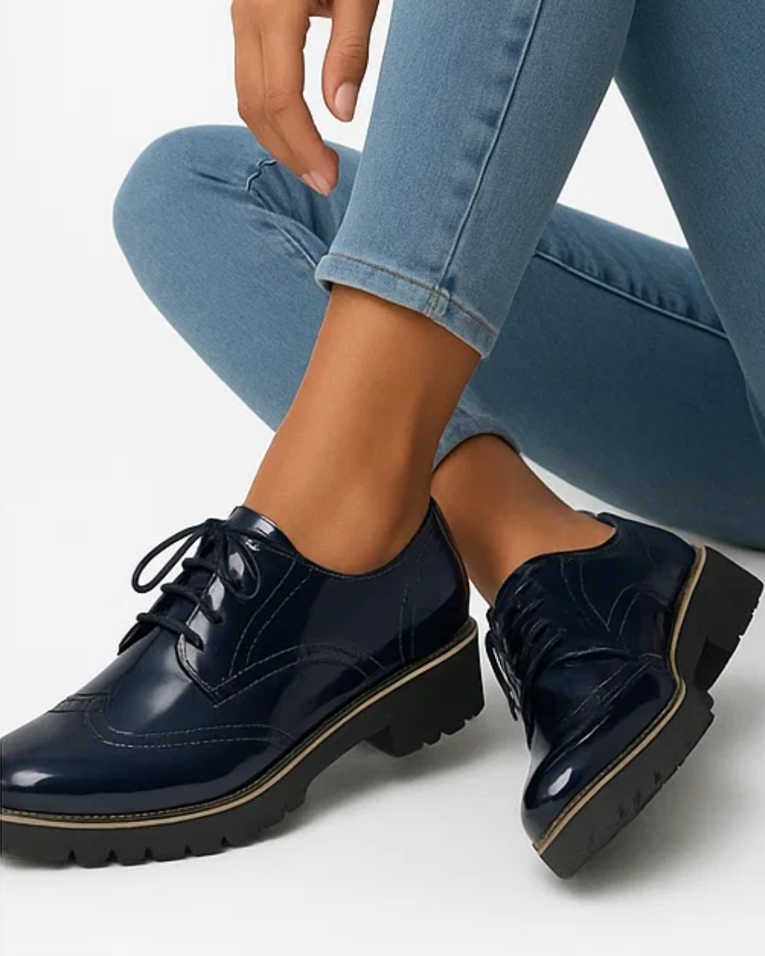 Alice scarpe stringate donna con decorazioni brogue e suola carrarmato, foto 3