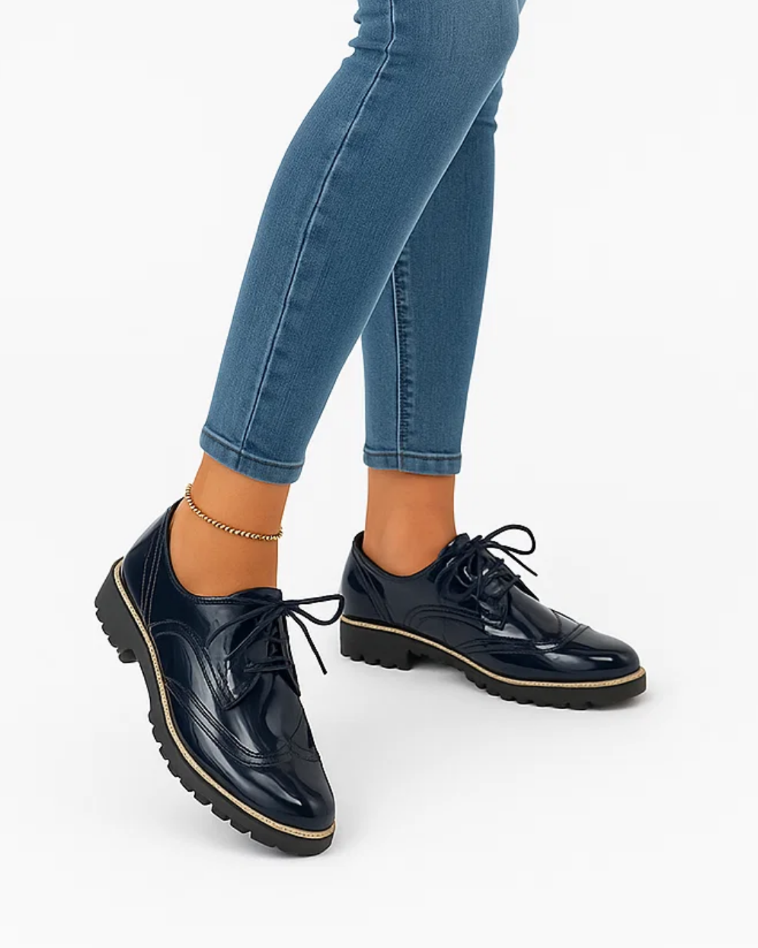 Alice scarpe stringate donna con decorazioni brogue e suola carrarmato, foto 5