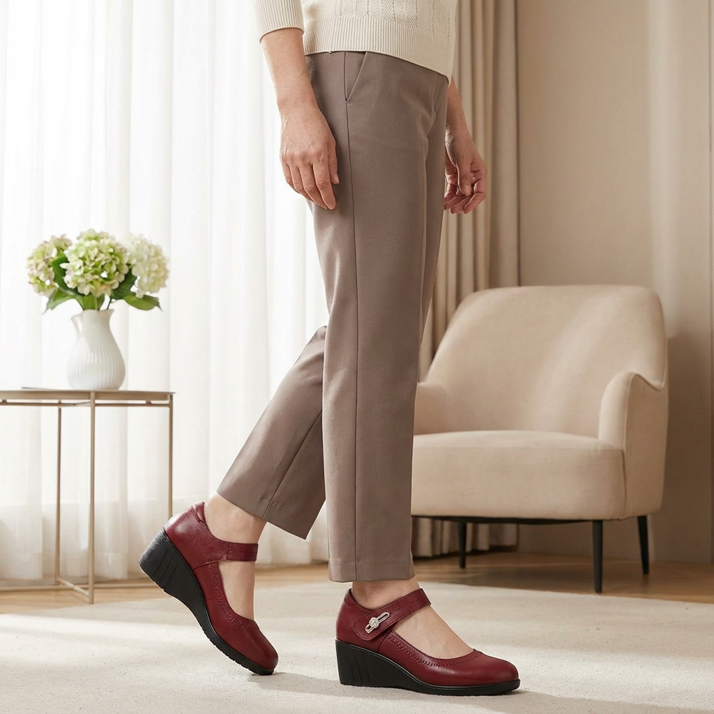 Angiola scarpe mary jane donna con zeppa e cinturino regolabile, foto 1