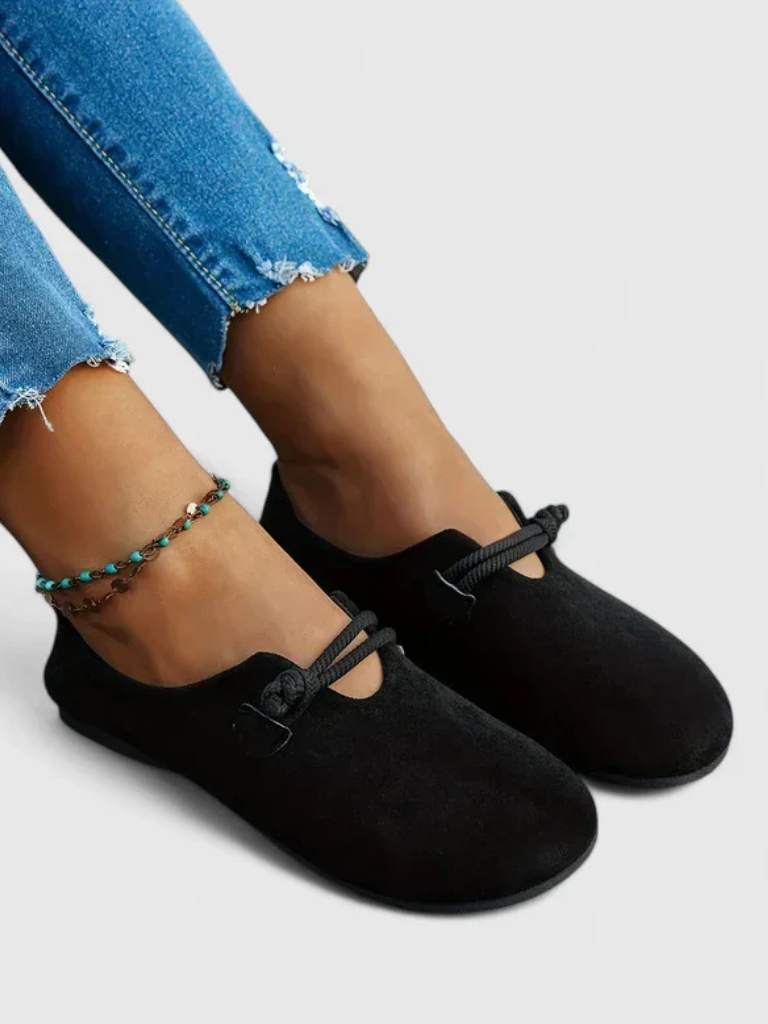 Anita scarpe basse donna con cordoncino annodato e punta tonda, foto 5