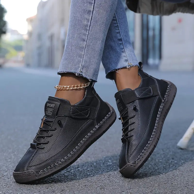 Antonietta sneakers donna alte con lacci e chiusura a strappo, foto 2