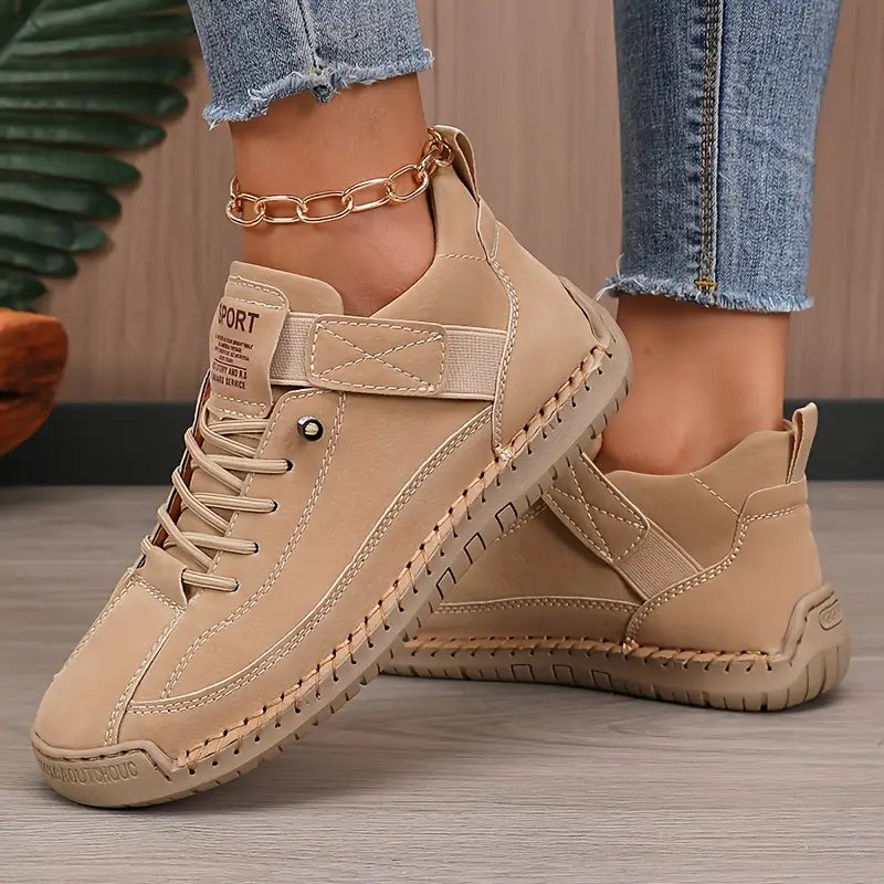 Antonietta sneakers donna alte con lacci e chiusura a strappo, foto 5