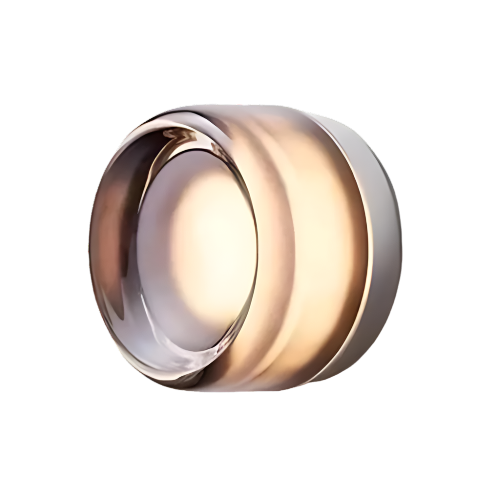 Applique LED nordica in acrilico con incavo, in ambra, grigio o bianco