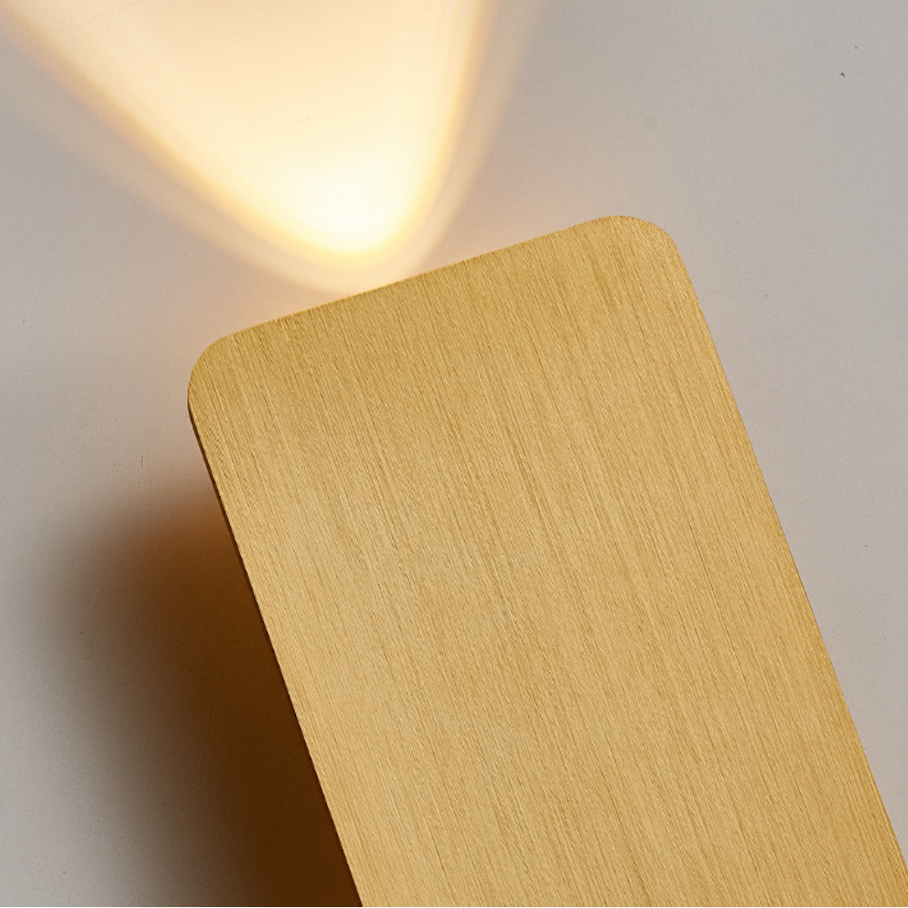 Applique rettangolare LED in metallo per interni bianco caldo