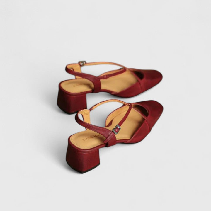 Arduina slingback donna a punta quadrata con cinturini incrociati, foto 4