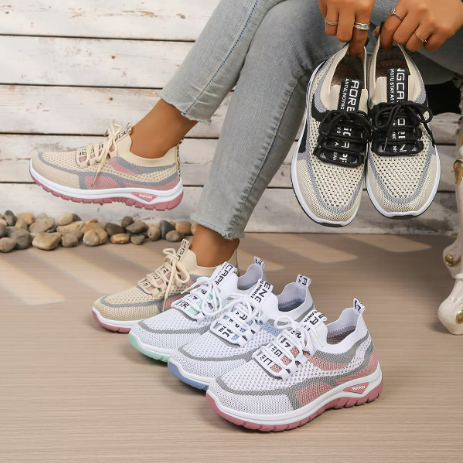Camilla sneakers donna con lacci e collo a calza, foto 7