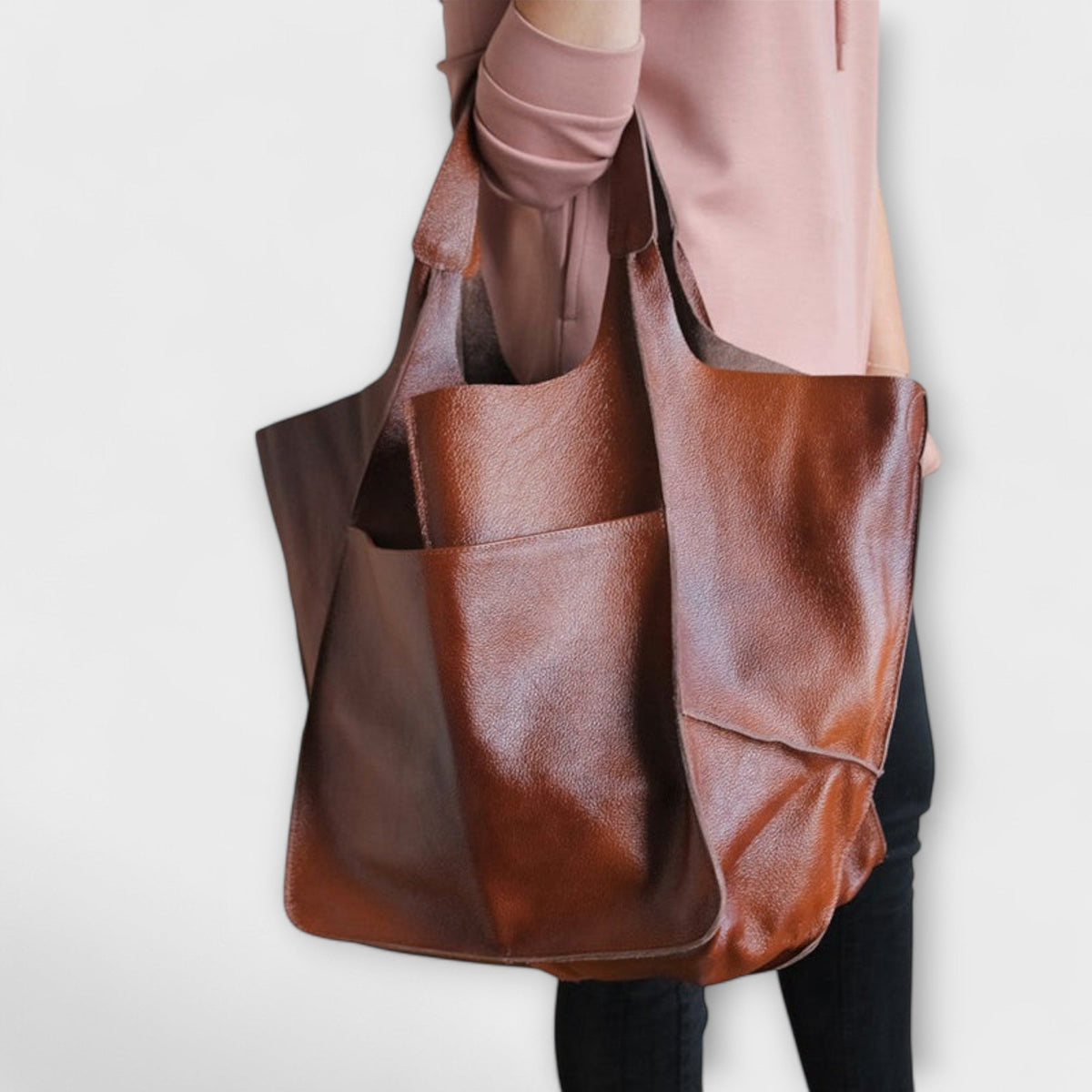 Chiarina borsa a spalla donna in similpelle con tasca frontale, foto 4