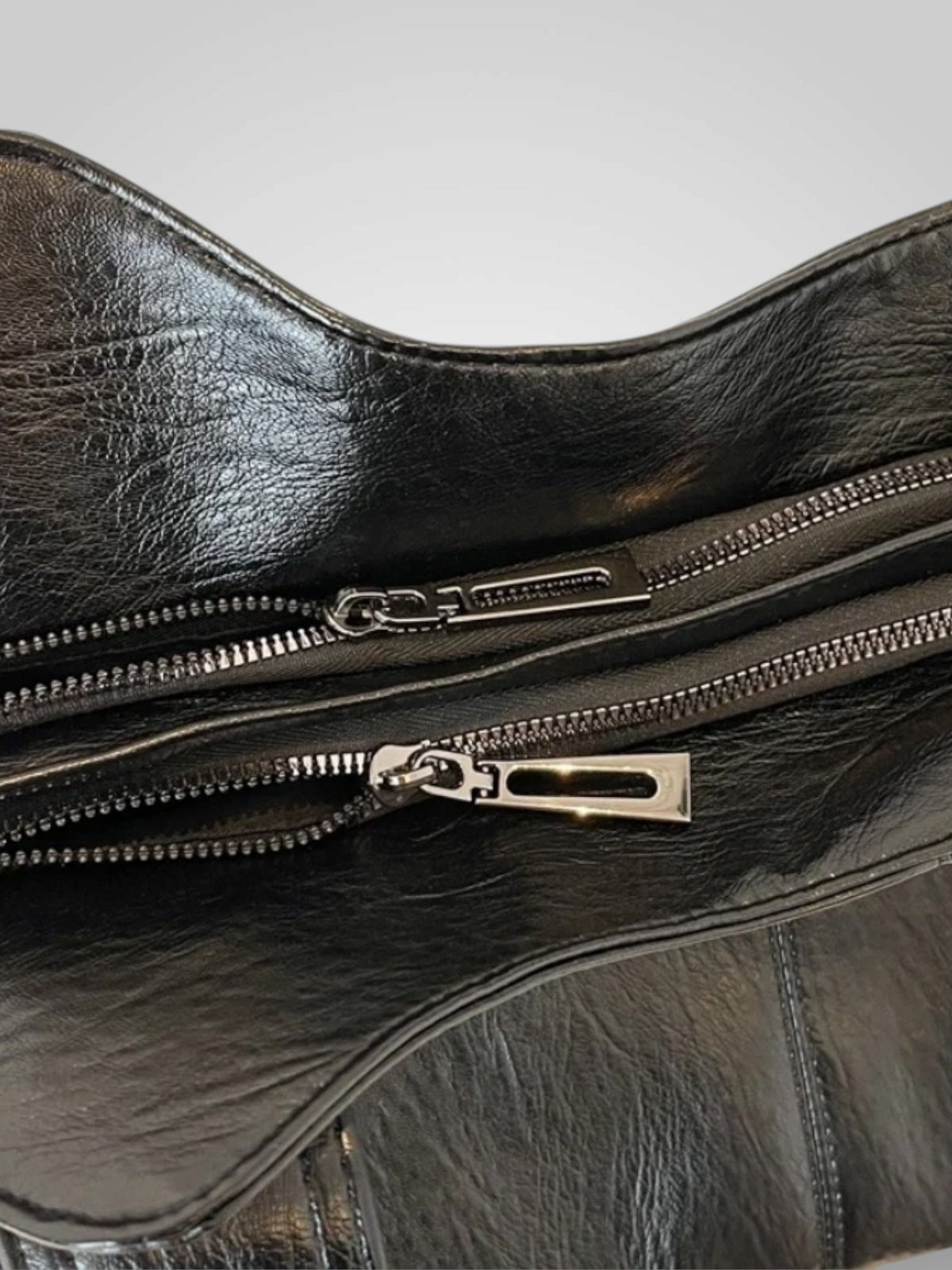 Cirilla borsa a spalla donna in similpelle con due zip frontali, foto 3
