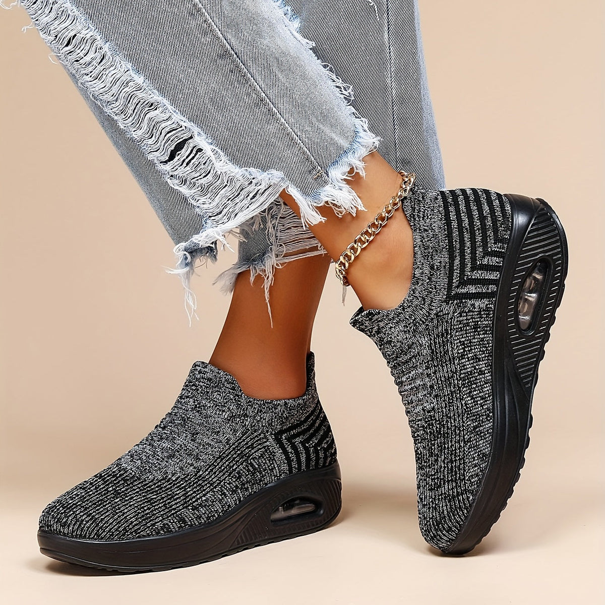Dilva sneakers donna a calzino in tessuto a rete, foto 6