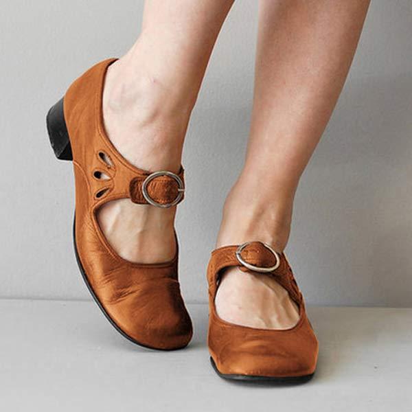 Dina scarpe mary jane donna con tacco basso a blocco e fibbia, foto 5