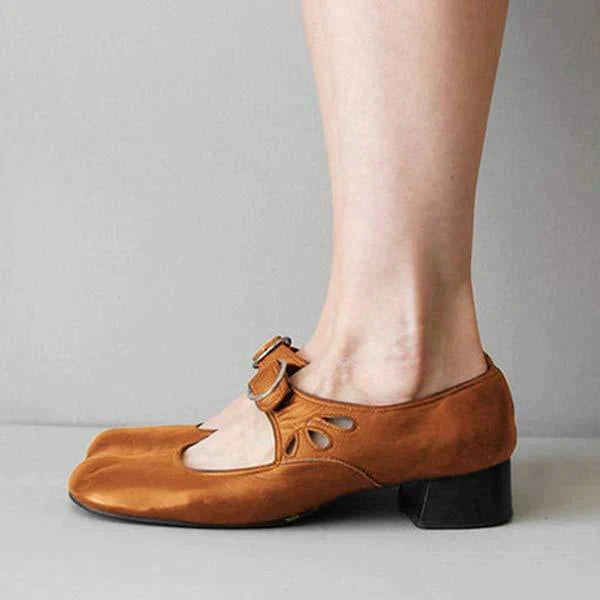 Dina scarpe mary jane donna con tacco basso a blocco e fibbia, foto 6