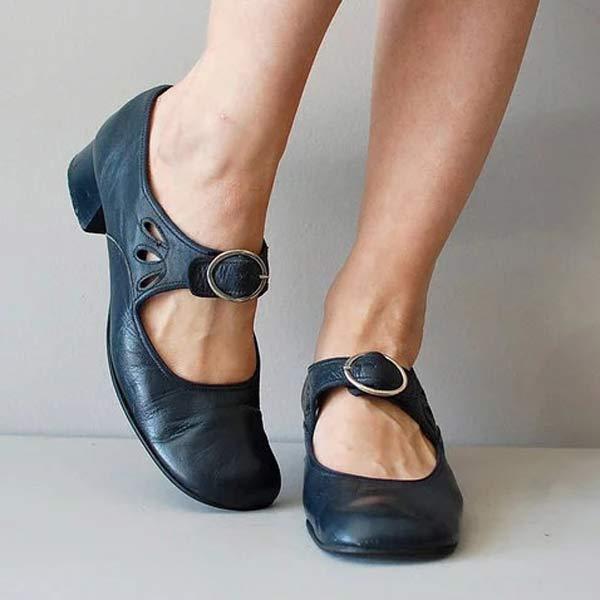 Dina scarpe mary jane donna con tacco basso a blocco e fibbia, foto 9