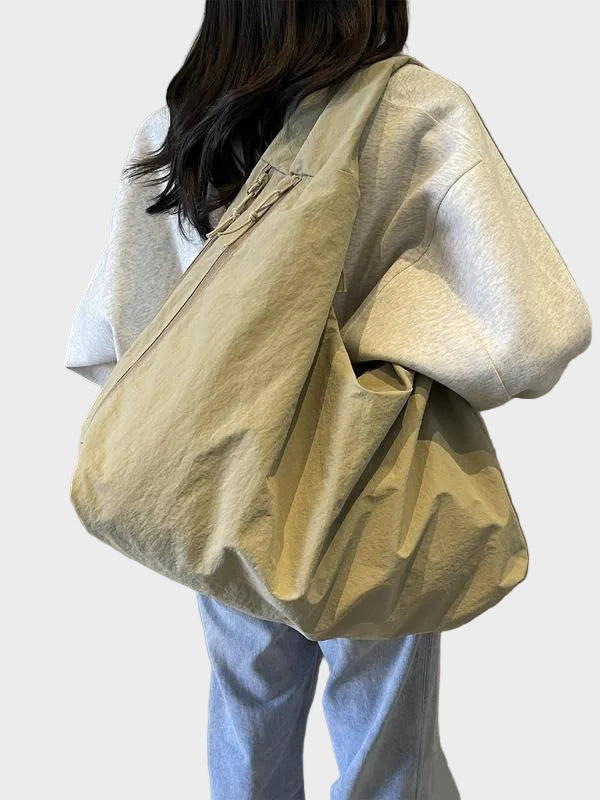 Domitilla borsa a spalla donna a sacca con linea drappeggiata, foto 7