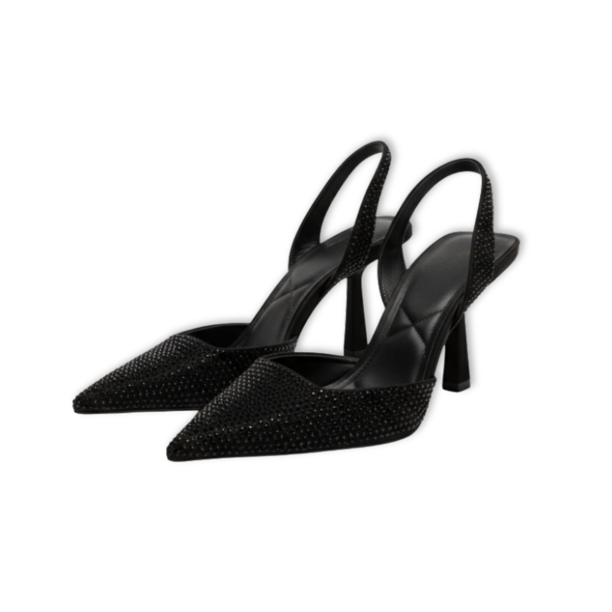 Edvige slingback donna a punta con tacco sottile e applicazioni brillanti, foto 1