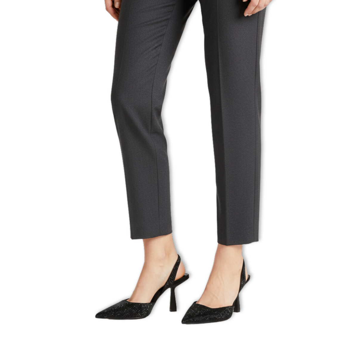 Edvige slingback donna a punta con tacco sottile e applicazioni brillanti, foto 2