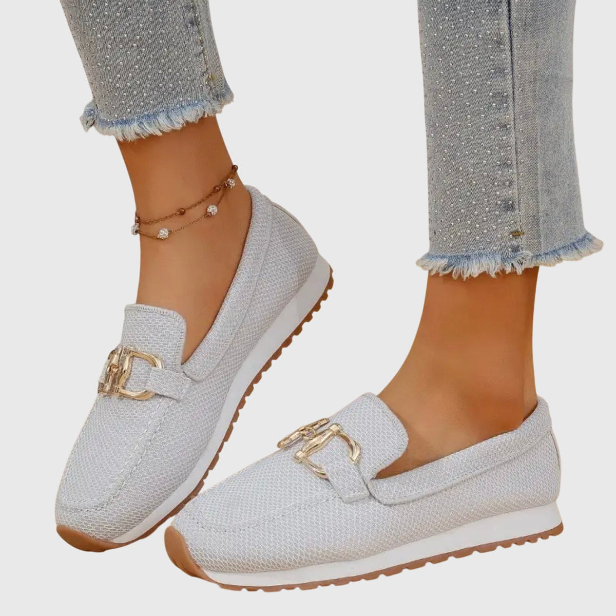 Elda mocassini donna con morsetto metallico e suola sportiva, foto 9