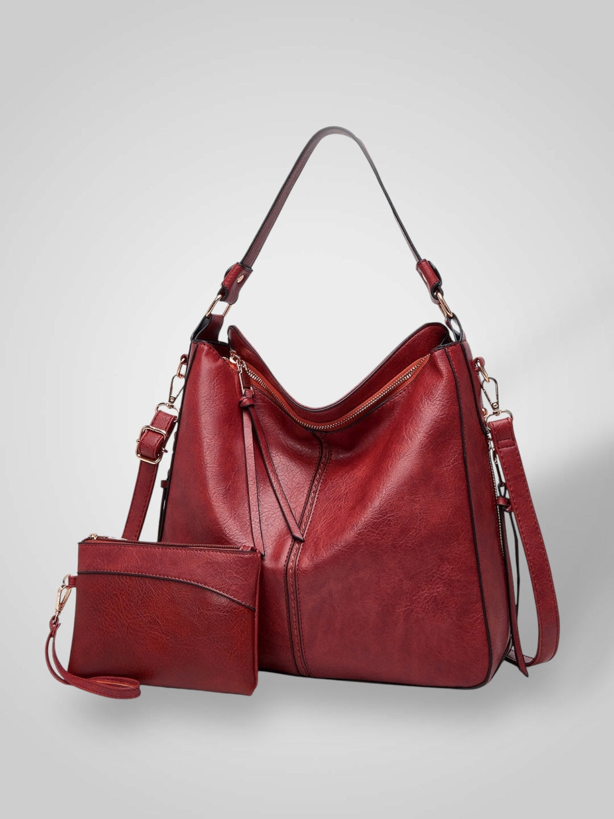Ermelinda borsa a spalla donna in pelle con tracolla rimovibile, foto 4
