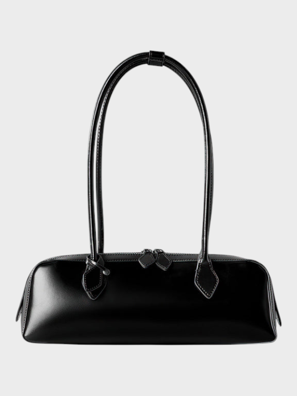 Fiammetta borsa a spalla donna in pelle con doppia zip, foto 1