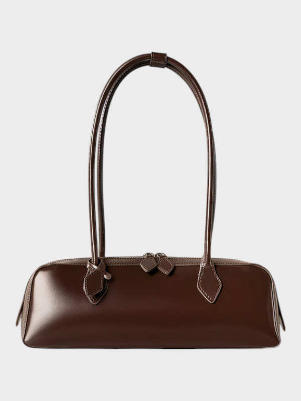 Fiammetta borsa a spalla donna in pelle con doppia zip, foto 3