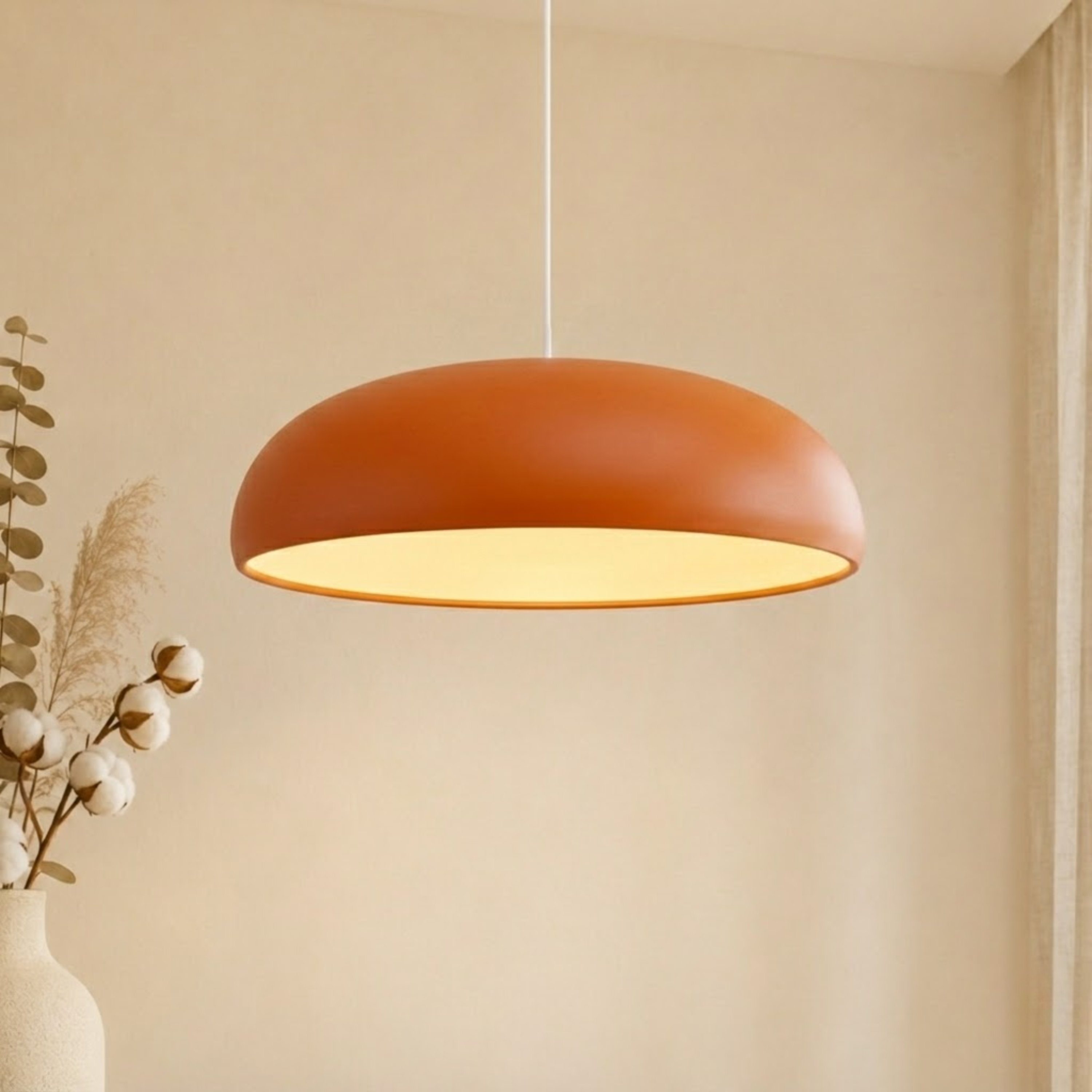 Lampada a sospensione a cupola in alluminio minimalista scandinava