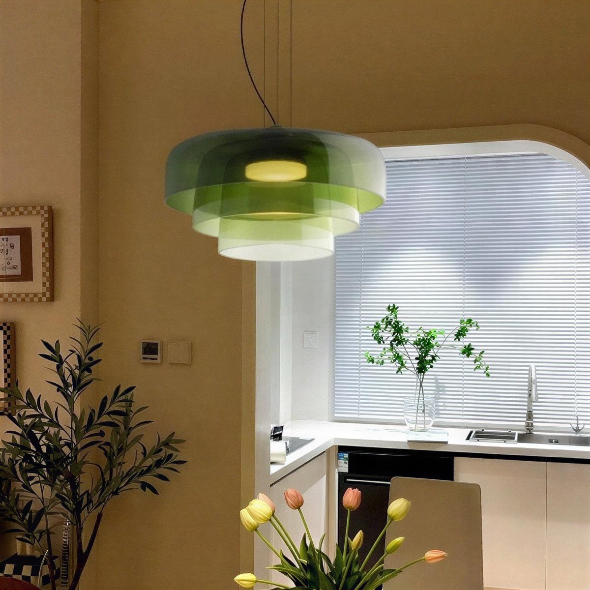 Lampada a sospensione in vetro stile Bauhaus da soffitto