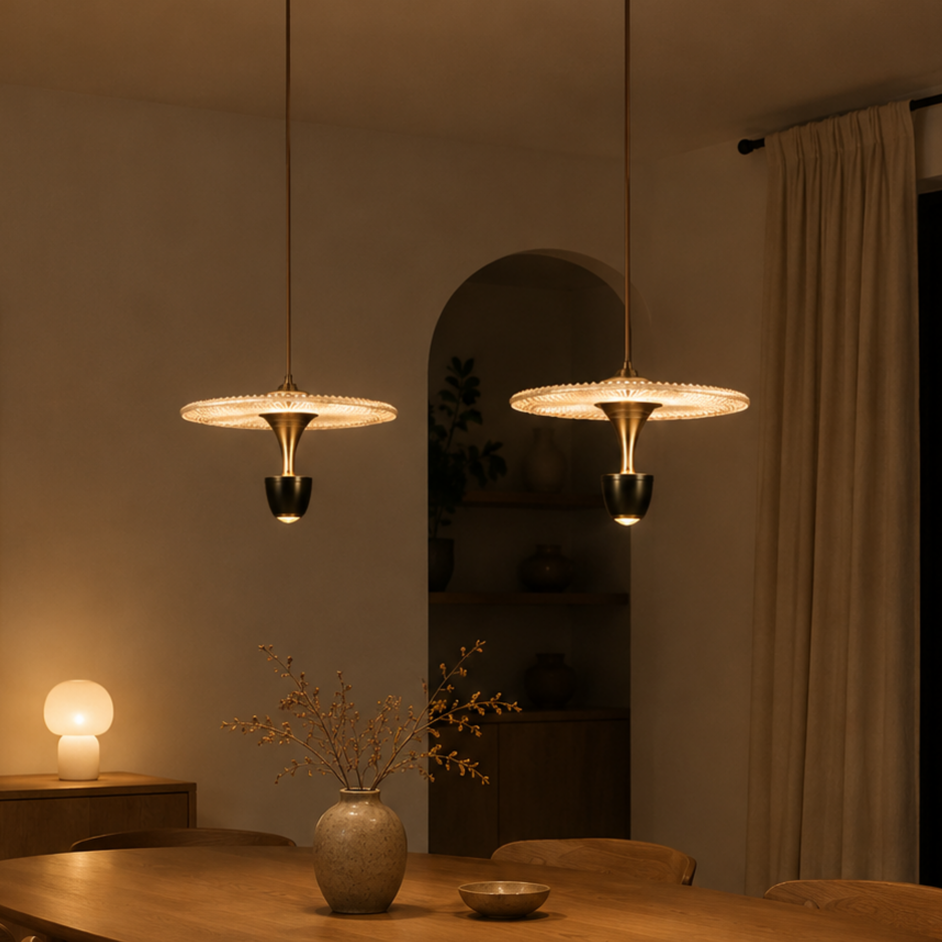 Lampada a sospensione LED in acrilico per sala da pranzo