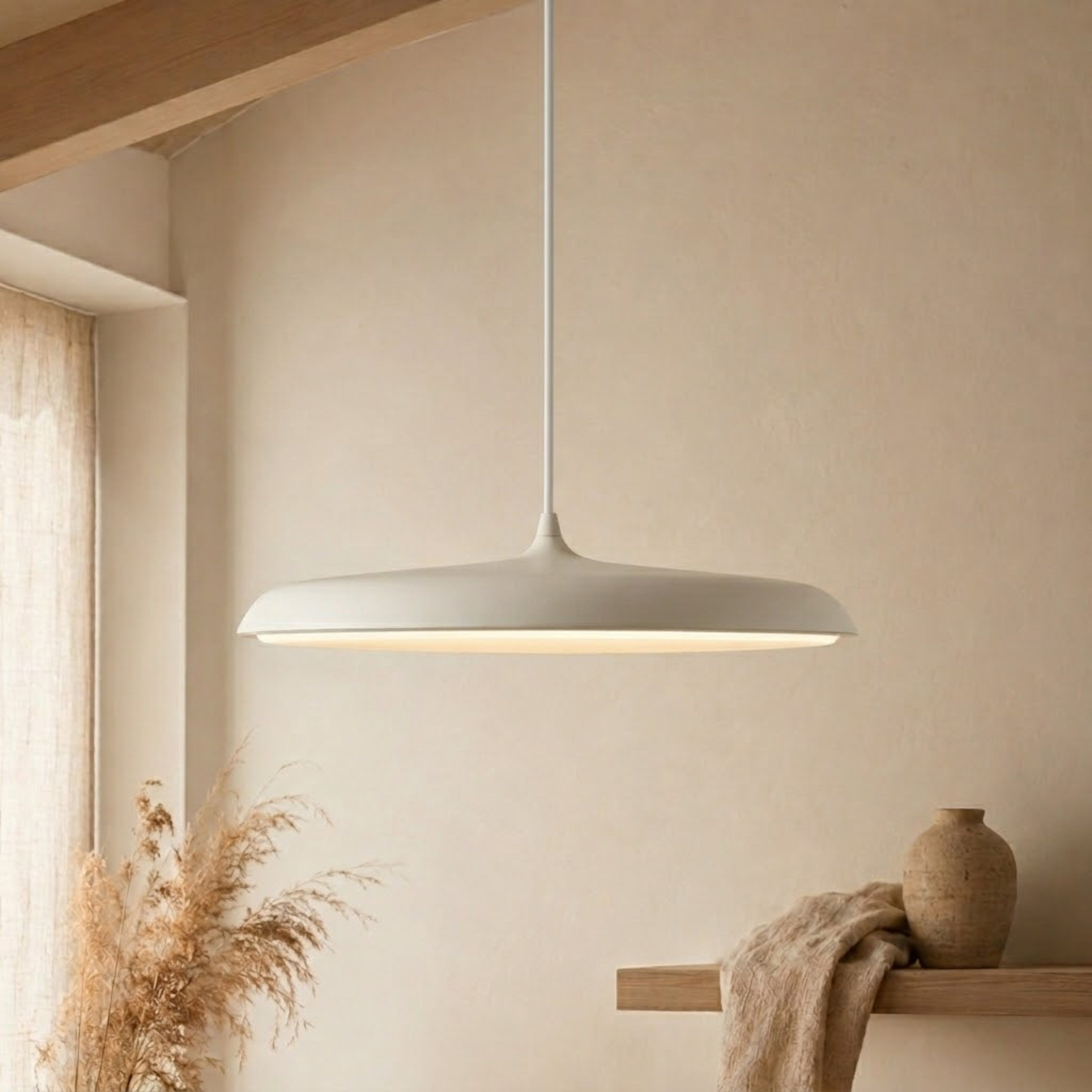 Lampada a sospensione LED sottile in alluminio nero