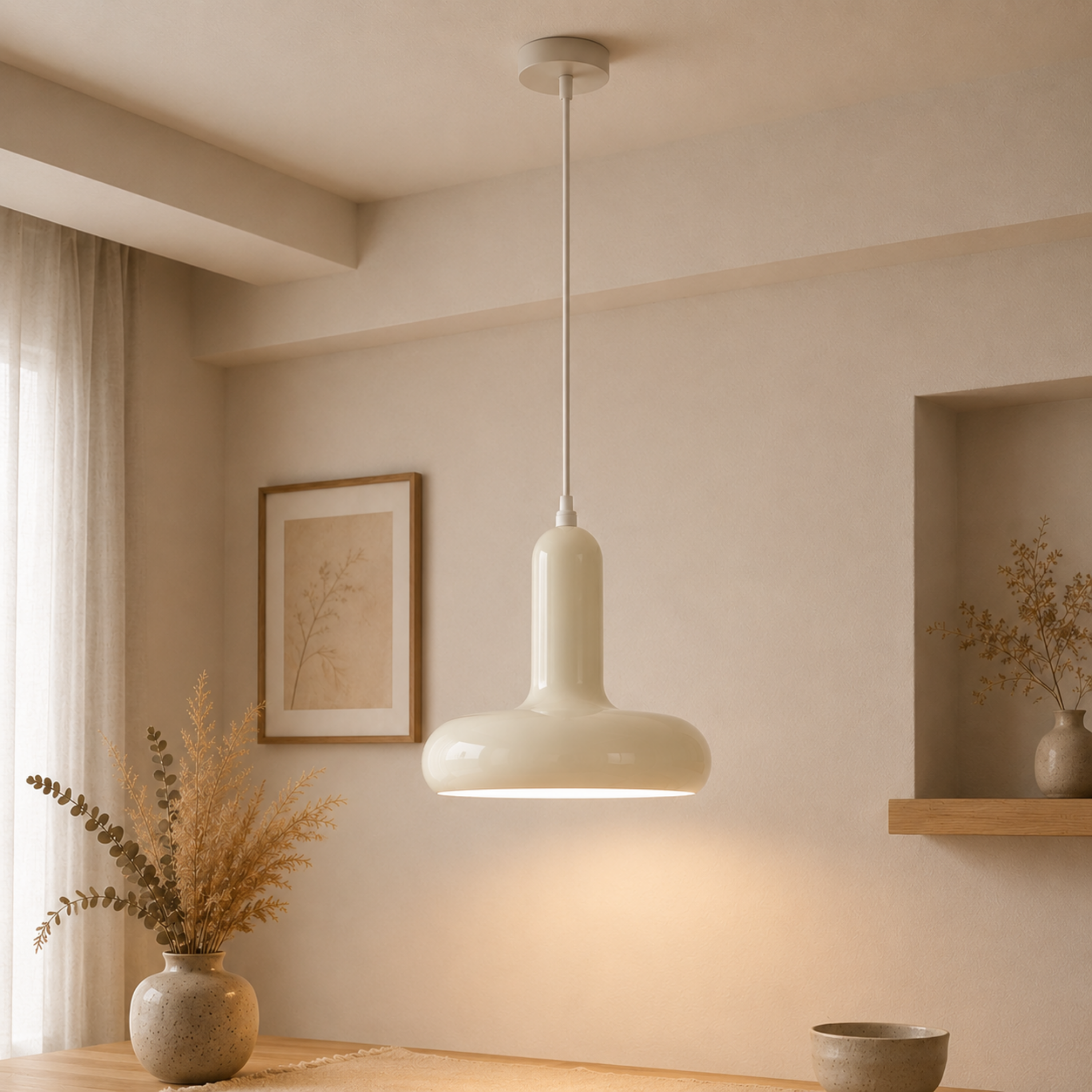 Lampada a sospensione moderna a fungo in stile nordico