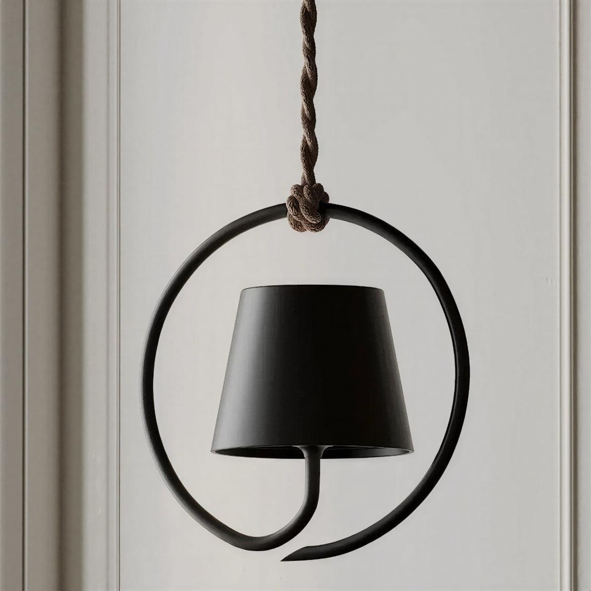 Lampada a sospensione ricaricabile ad anello con dimmer touch per esterni