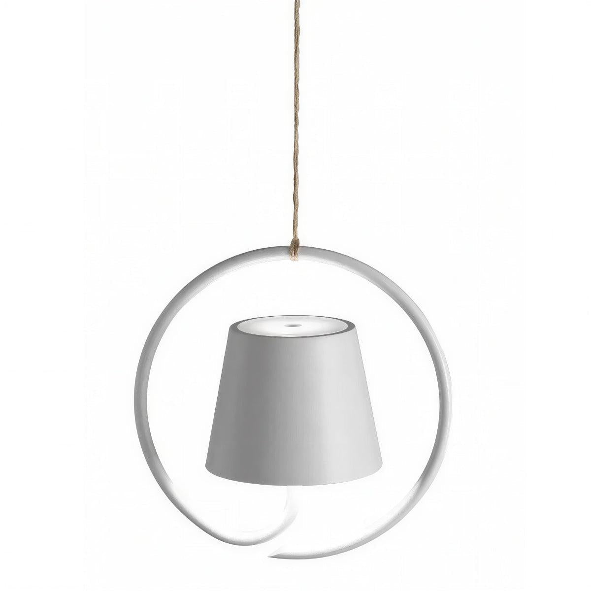 Lampada a sospensione ricaricabile ad anello con dimmer touch per esterni