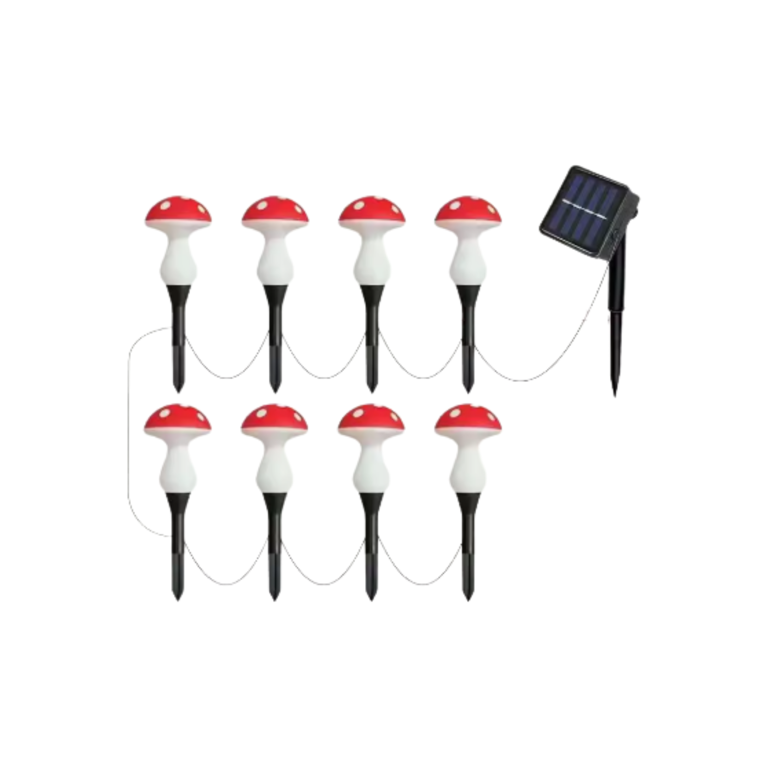 Lampada da giardino solare a fungo con 8 modalità di luce IP65
