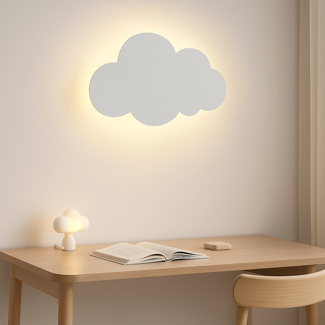 Lampada da parete LED a forma di nuvola con 3 colori di luce regolabili