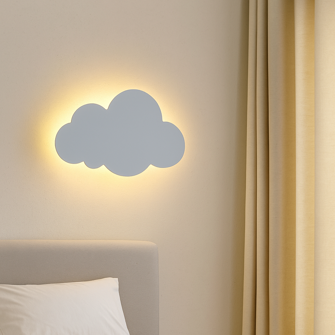 Lampada da parete LED a forma di nuvola con 3 colori di luce regolabili