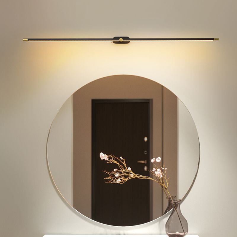 Lampada da parete LED lineare sottile minimalista in nero, oro e bianco