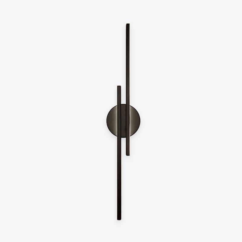Lampada da parete LED moderna con disco e asta lineare, applique minimalista in metallo