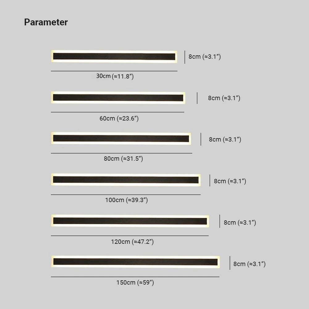 Lampada da parete per esterni LED lineare slim in metallo nero opaco da giardino