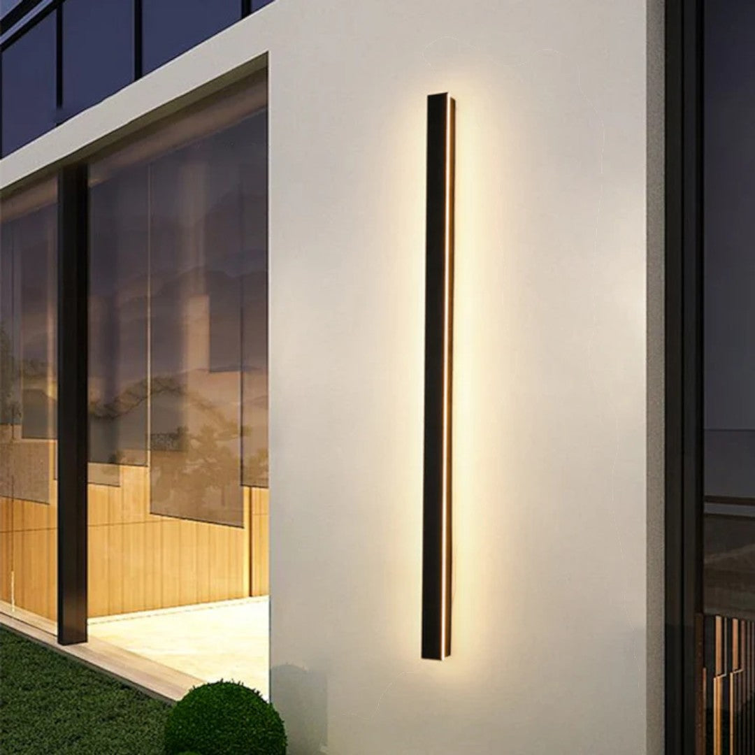 Lampada da parete per esterni LED nera con sensore di movimento