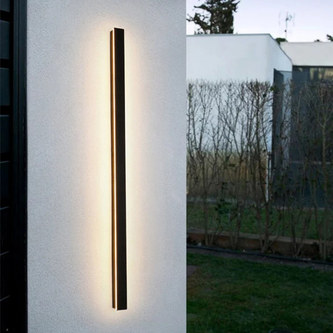 Lampada da parete per esterni LED nera con sensore di movimento