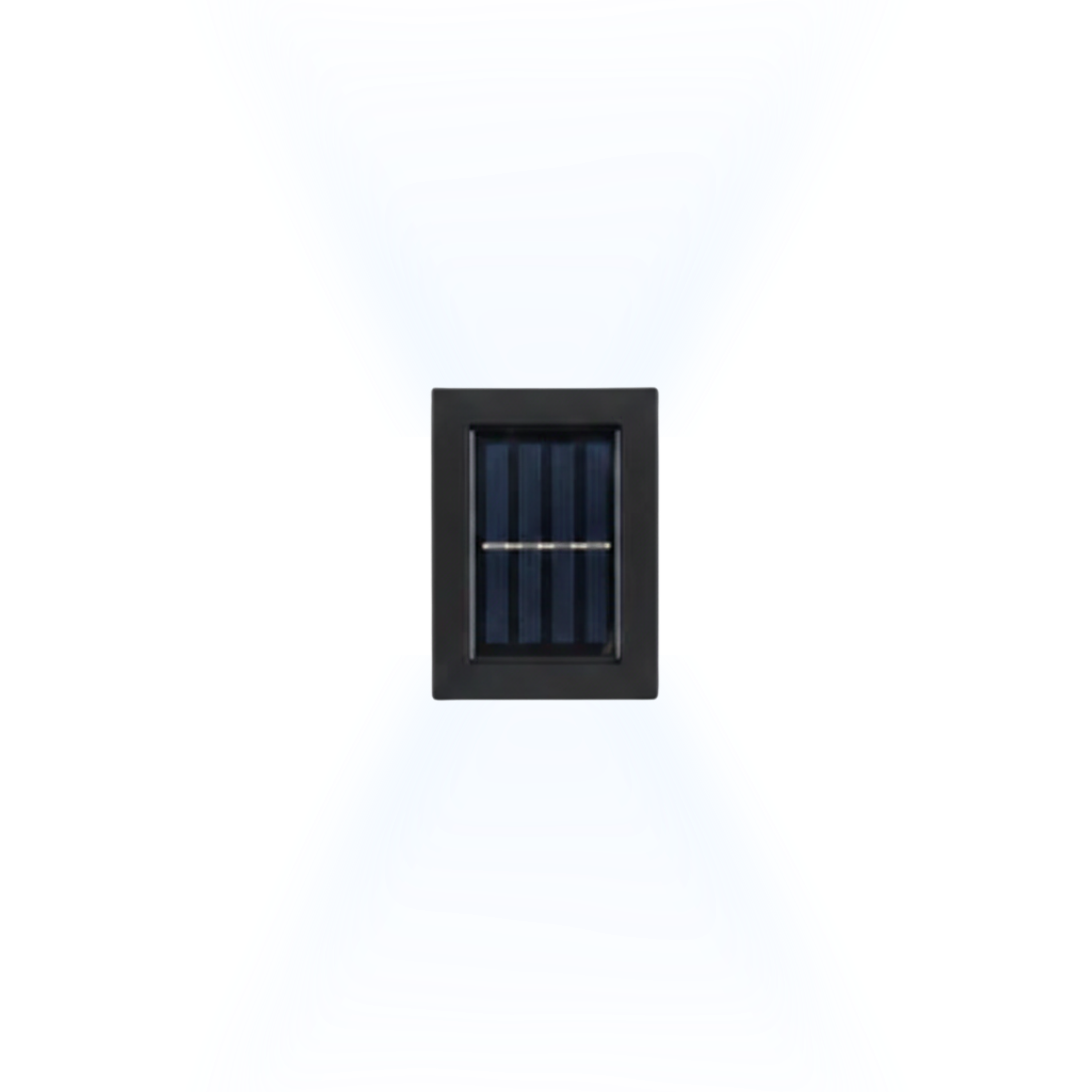 Lampada da parete per esterni LED solare nera con luce verso l'alto e verso il basso da giardino