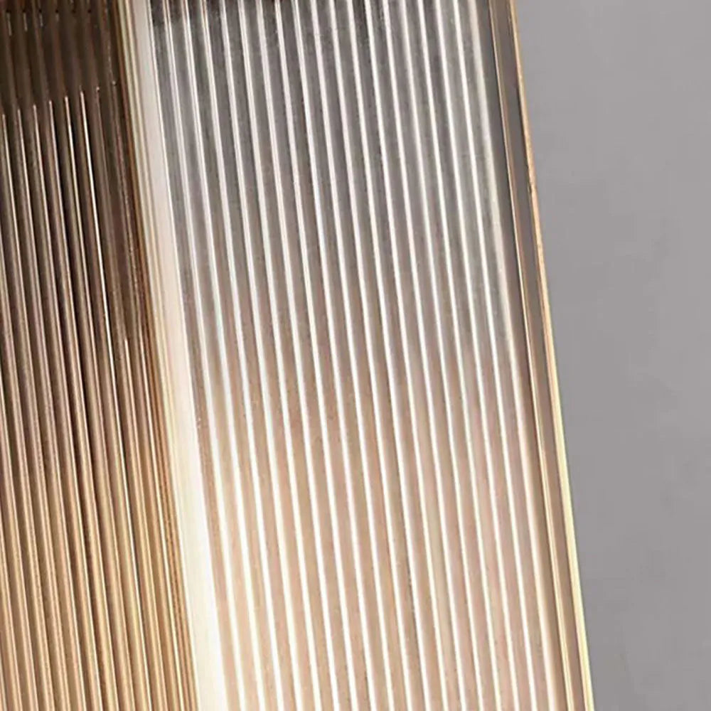 Lampada da parete per esterni rettangolare nera in acrilico rigato, moderna da giardino e portico