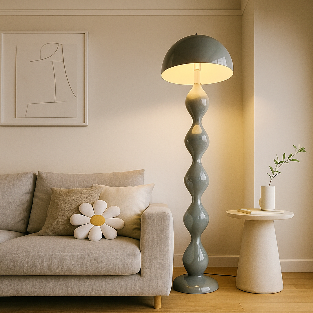 Lampada da terra slim moderna in metallo stile scandinavo