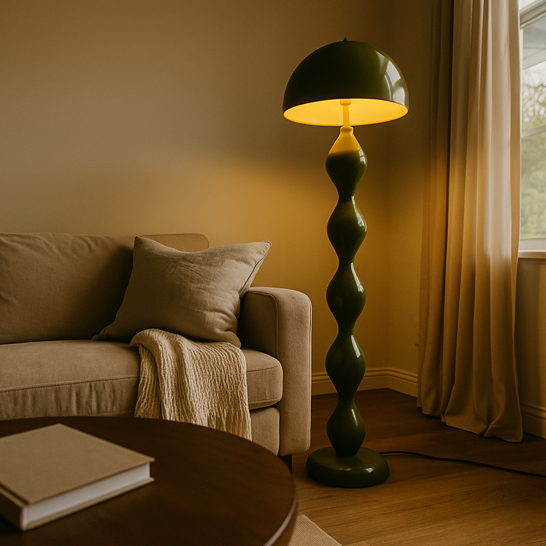 Lampada da terra slim moderna in metallo stile scandinavo