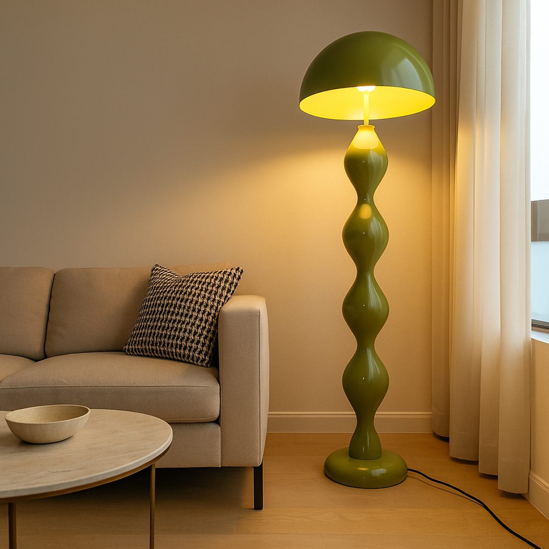 Lampada da terra slim moderna in metallo stile scandinavo