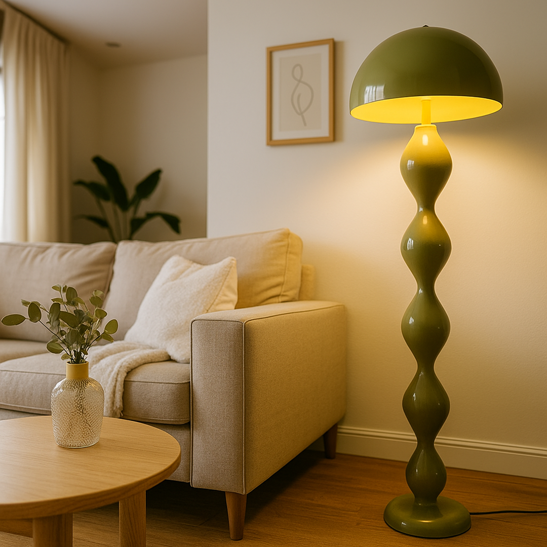 Lampada da terra slim moderna in metallo stile scandinavo