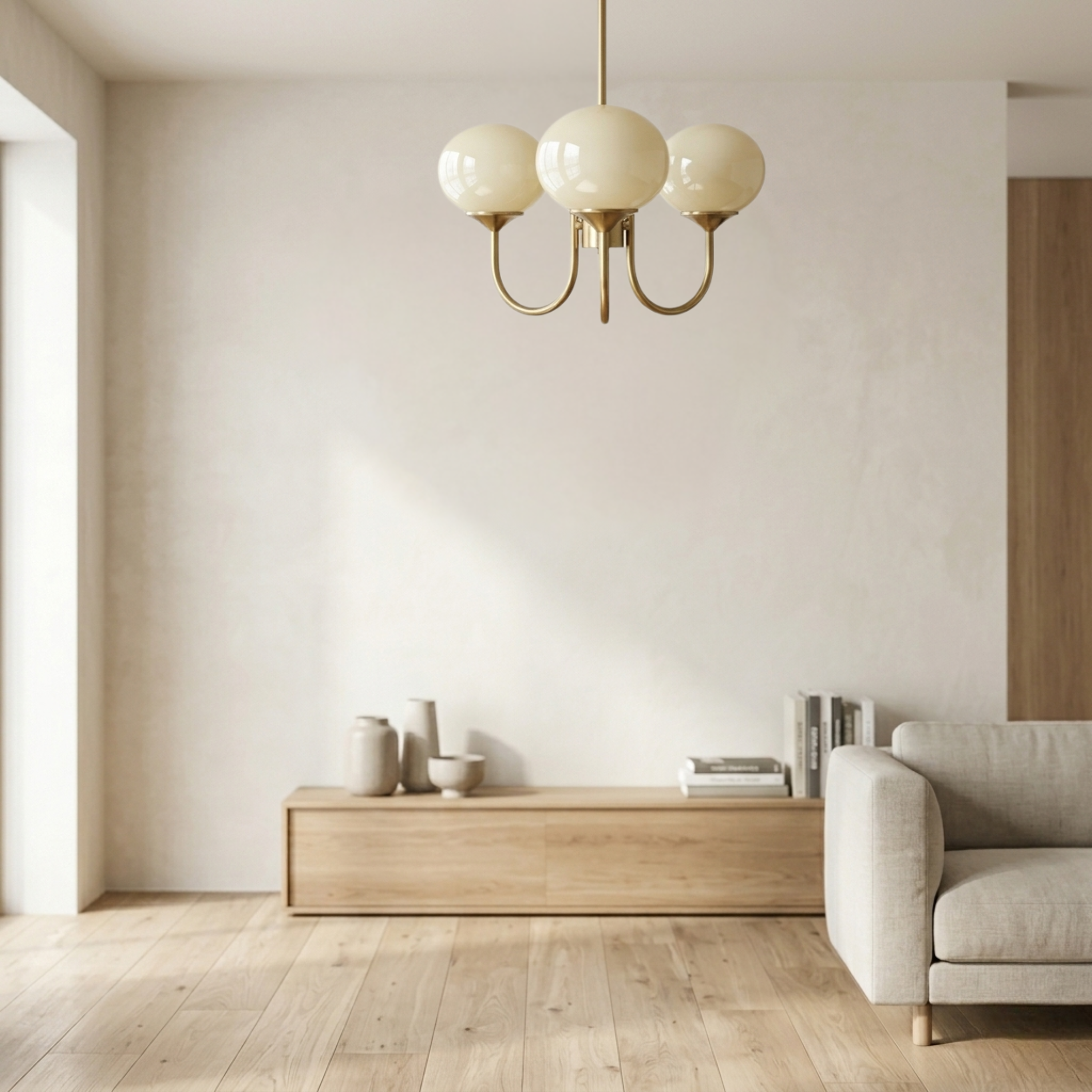 Lampadario da soffitto a globi in vetro