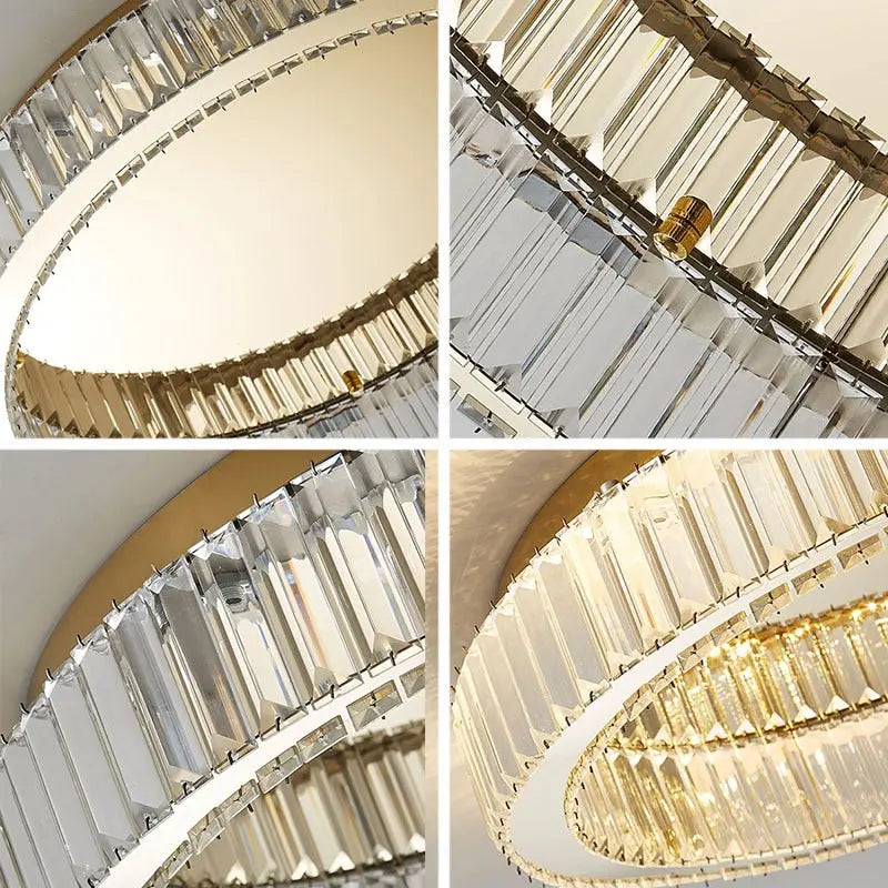 Lampadario in cristallo a plafoniera a soffitto Elizza