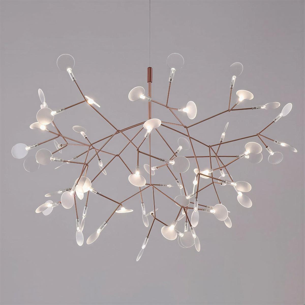 Lampadario moderno a rami Heracleum con luce LED