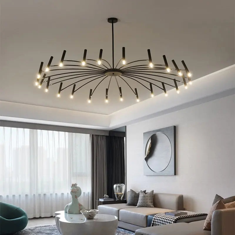 Lampadario moderno da soffitto Berny a raggiera 12/18/24 luci