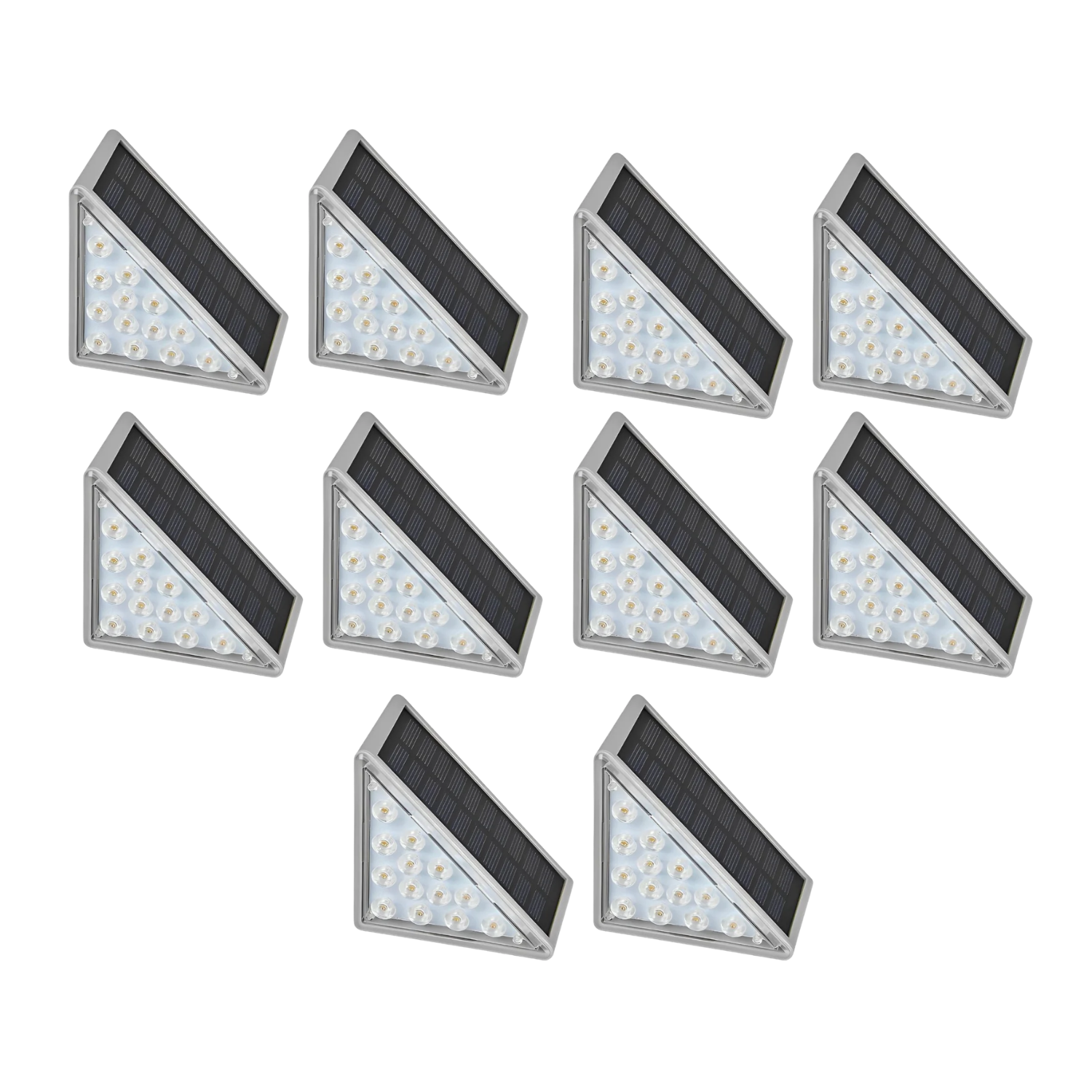 Lampade segnapasso solari a LED per scale e vialetti da giardino, bianco caldo